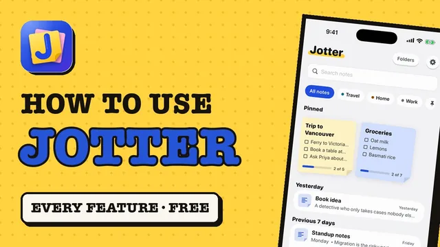 How to use Jotter: tutorial video