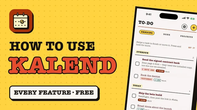 How to use Kalend: tutorial video