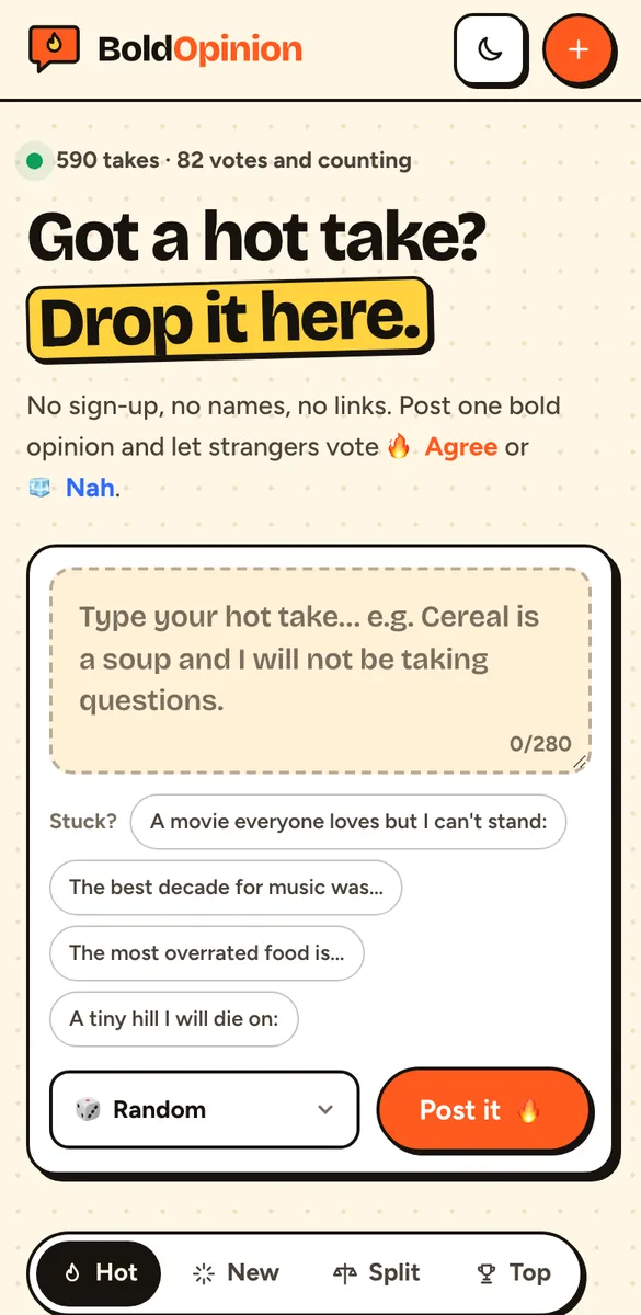 BoldOpinion on a phone