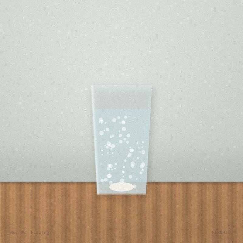 One tablet fizzing in a glass