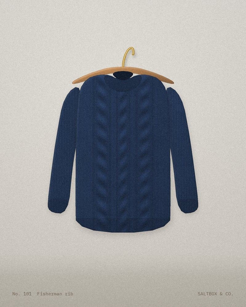Navy fisherman sweater