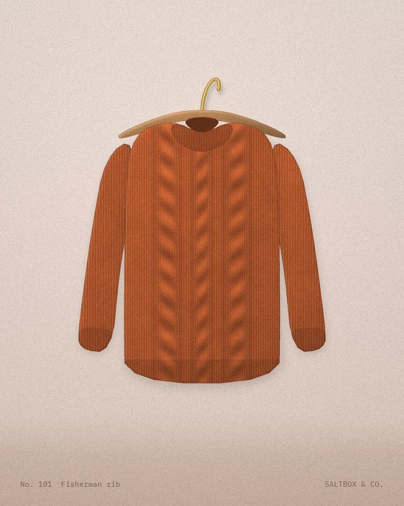 Rust fisherman sweater