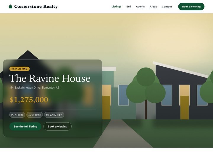 Cornerstone — free WordPress real estate theme
