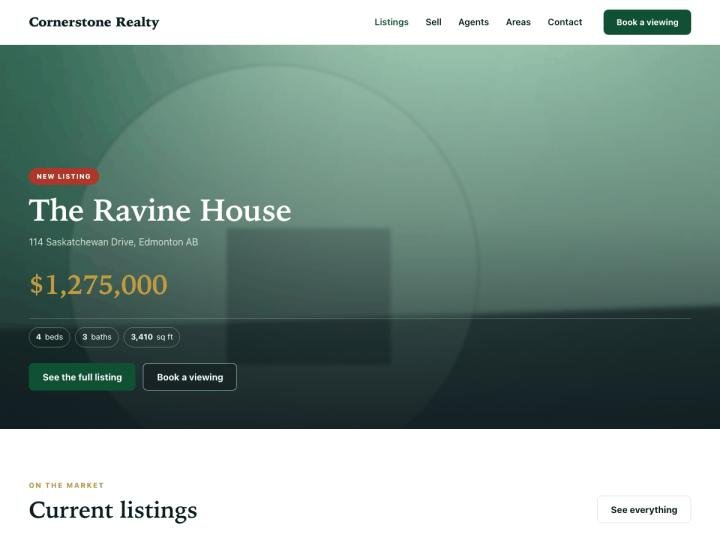 Cornerstone — free WordPress real estate theme