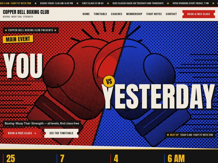 Haymaker — free WordPress gym & fitness theme