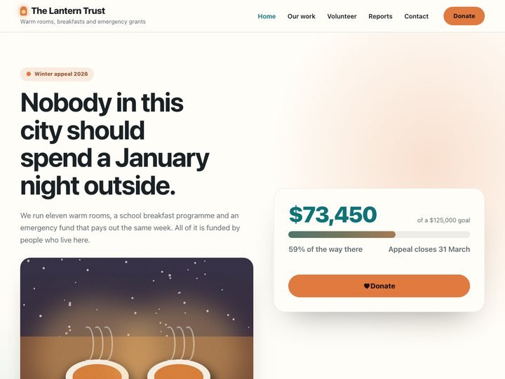 Lantern — free WordPress nonprofit & charity theme