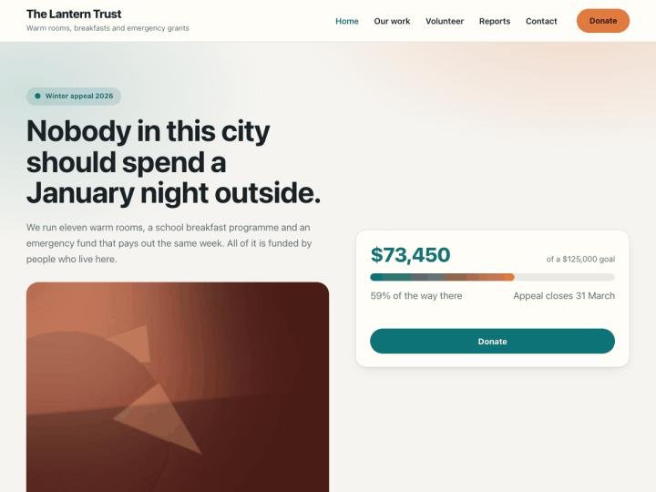 Lantern — free WordPress nonprofit & charity theme