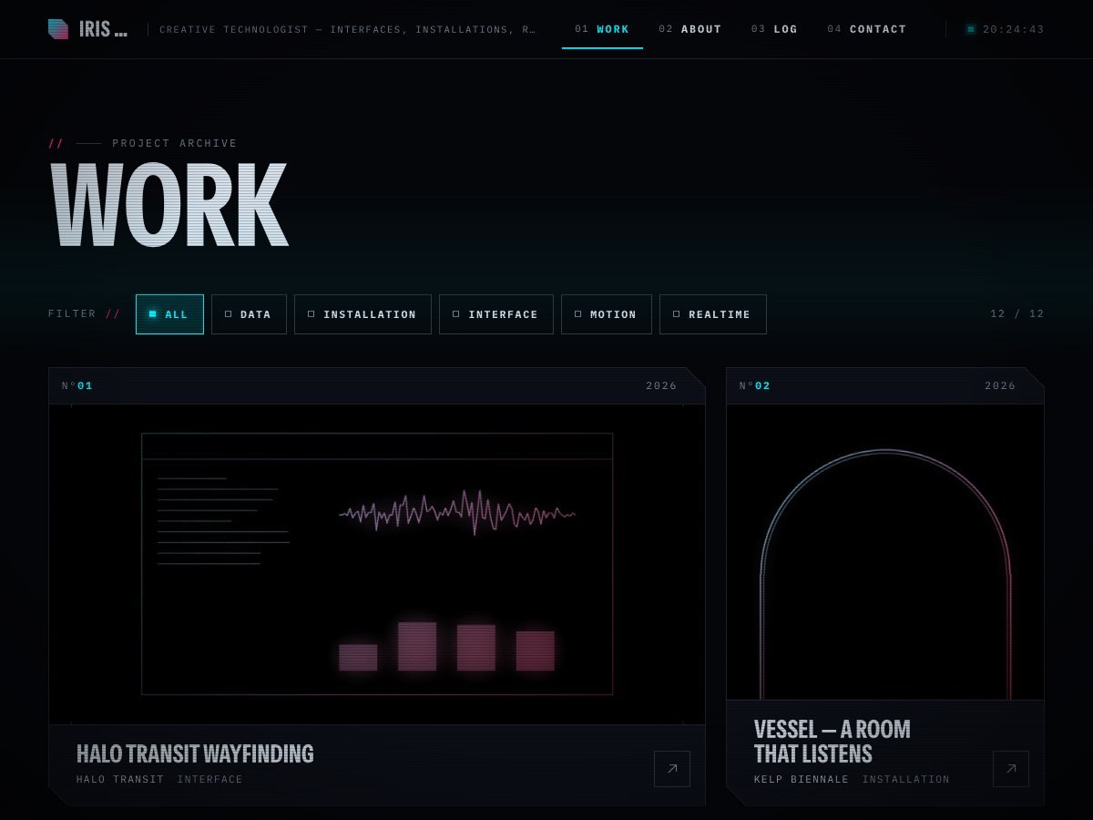 Neonwire free WordPress theme — the work page