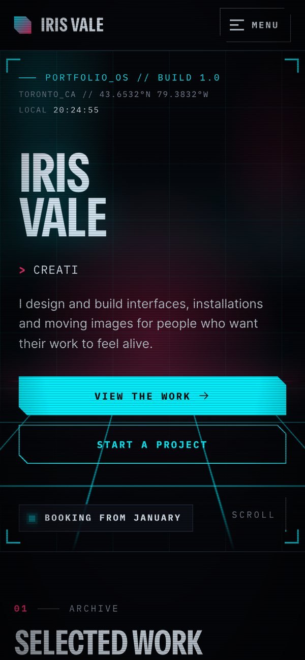 Neonwire WordPress theme on a phone — the home page at 390 pixels wide