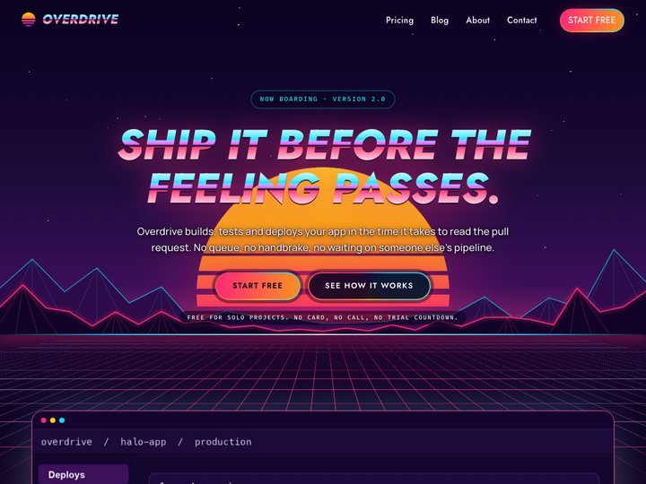 Overdrive — free WordPress business & agency theme