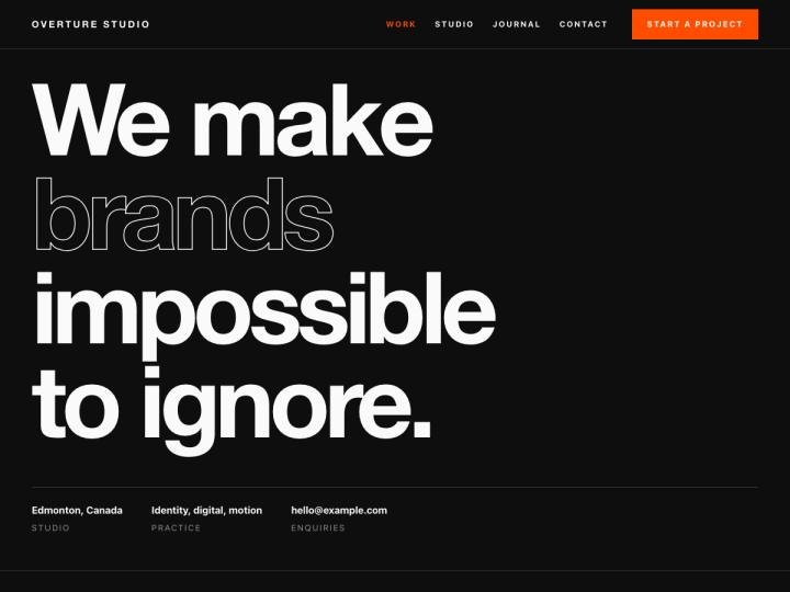 Overture — free WordPress portfolio theme