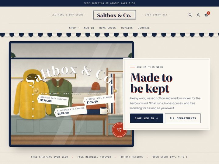 Saltbox — free WordPress shop & woocommerce theme