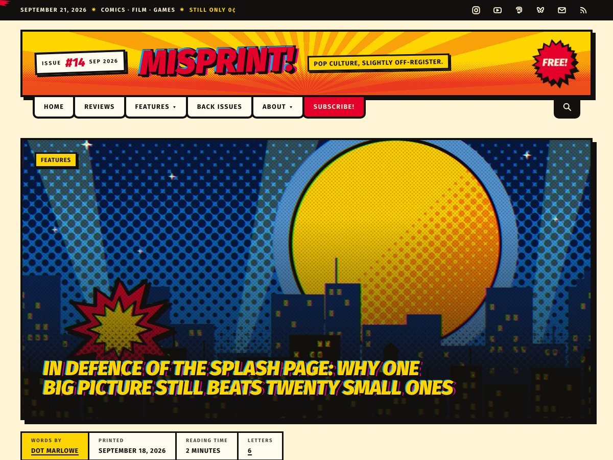 Splashpage free WordPress theme — the story page